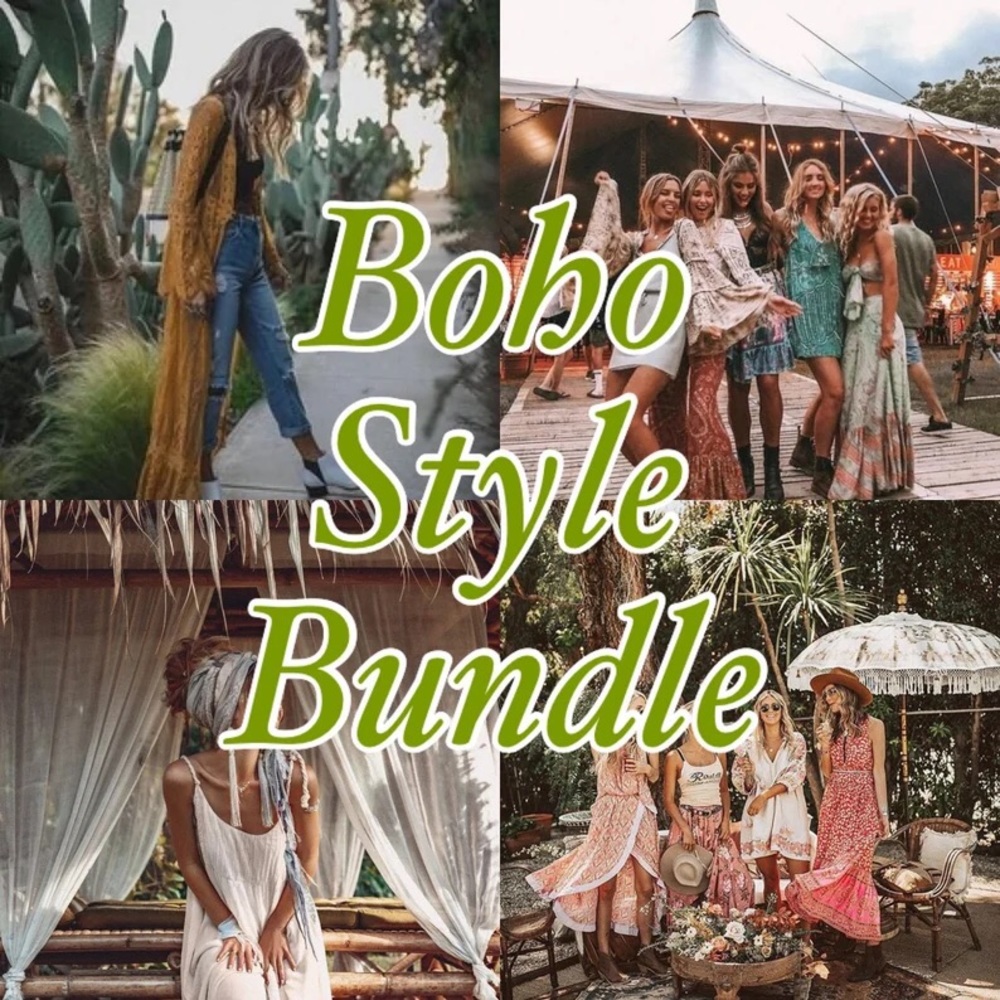 Women Boho style clothing style bundle lot of 3 pieces